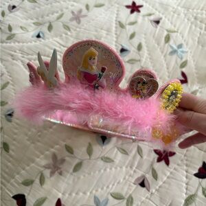 Disney Pink Princess Feather Tiara Hat